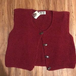 Red vest. Brand new knit.